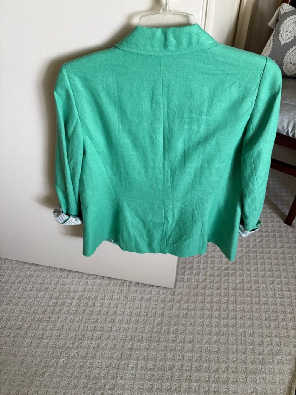 Talbots linen Single-Button Blazer - Picture 5 of 13
